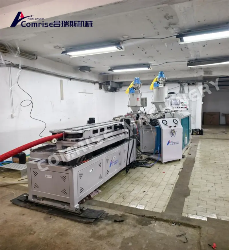 Máy làm ống tôn tường đơn/đôi đã hoàn thành thử nghiệm ở Châu Âu Máy làm ống tôn tường đơn/đôi đã hoàn thành thử nghiệm ở Châu Âu